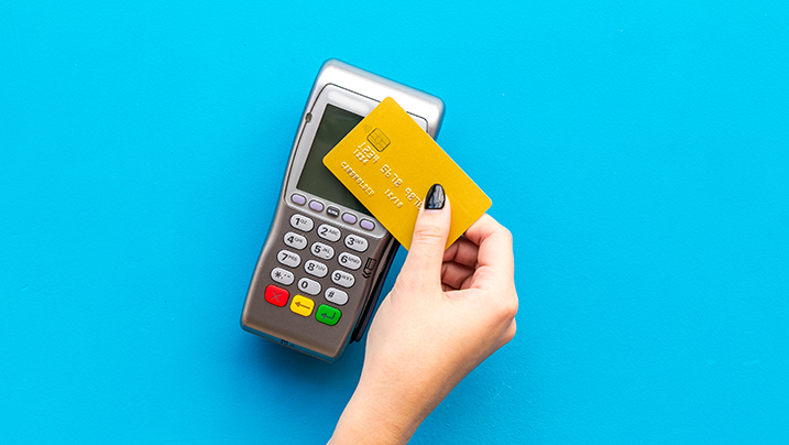 Pay,By,Payment,Terminal.,Paypass,Technology.,Woman's,Hand,Hold,Credit