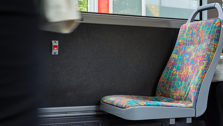 Empty,Chair,Seat,Bus,Pattern,Fabric,Inside,Public,Transportation,Decoration